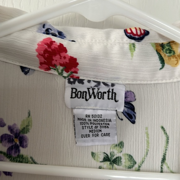 BonWorth Button Down Top Medium - Picture 2 of 3